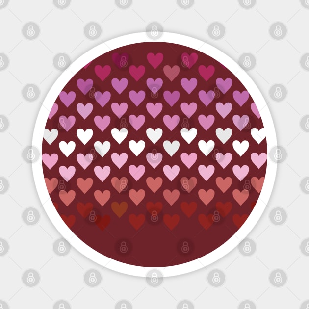 Lesbian Pride Hearts Magnet by CKline